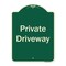 Signmission Designer Series-Private Driveway 3, Green Heavy-Gauge Aluminum, 24" x 18", G-1824-9782 A-DES-G-1824-9782 - alternate 1